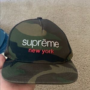 Camp supreme metallic letter hat